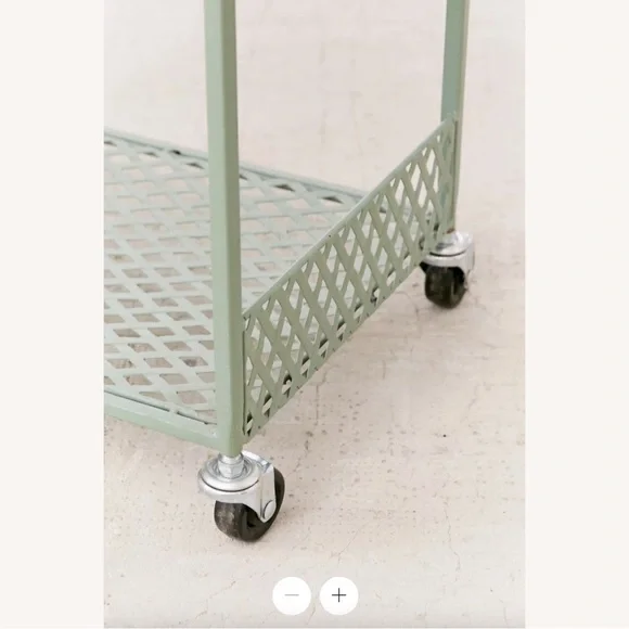 Moving soon!! Urban Outfitters Green 3-tier Langley Metal Rolling Storage Cart - Picture 10 of 13